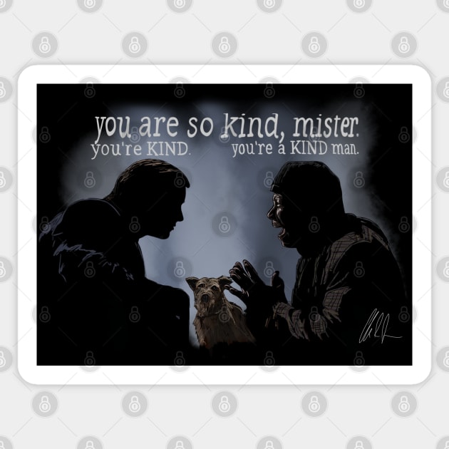 American Psycho: a KIND man Sticker by 51Deesigns